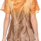 Sakkas Taylay Ombre Tie Dye Batik Long Embroidered Corset Neck Blouse Shirt Top