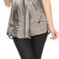 Sakkas Taylay Ombre Tie Dye Batik Long Embroidered Corset Neck Blouse Shirt Top