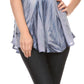 Sakkas Taylay Ombre Tie Dye Batik Long Embroidered Corset Neck Blouse Shirt Top