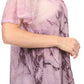 Sakkas Taylay Ombre Tie Dye Batik Long Embroidered Corset Neck Blouse Shirt Top