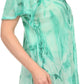 Sakkas Taylay Ombre Tie Dye Batik Long Embroidered Corset Neck Blouse Shirt Top