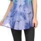Sakkas Taylay Ombre Tie Dye Batik Long Embroidered Corset Neck Blouse Shirt Top
