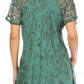 Sakkas Ash Speckled Tiedye Embroidered Cap Sleeve Blouse Top With Embroidery Hems