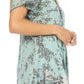 Sakkas Ash Speckled Tiedye Embroidered Cap Sleeve Blouse Top With Embroidery Hems
