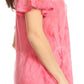 Sakkas Hana Tie Dye Relaxed Fit Embroidery Cap Sleeves Peasant Batik Blouse / Top