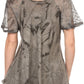 Sakkas Hana Tie Dye Relaxed Fit Embroidery Cap Sleeves Peasant Batik Blouse / Top