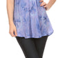 Sakkas Hana Tie Dye Relaxed Fit Embroidery Cap Sleeves Peasant Batik Blouse / Top