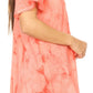 Sakkas Hana Tie Dye Relaxed Fit Embroidery Cap Sleeves Peasant Batik Blouse / Top