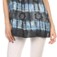 Sakkas Jalela V Neck Sleeveless Embroidered Tie Dye Tank Top Blouse Shirt Top