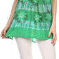 Sakkas Jalela V Neck Sleeveless Embroidered Tie Dye Tank Top Blouse Shirt Top