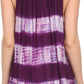 Sakkas Jalela V Neck Sleeveless Embroidered Tie Dye Tank Top Blouse Shirt Top
