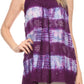 Sakkas Jalela V Neck Sleeveless Embroidered Tie Dye Tank Top Blouse Shirt Top