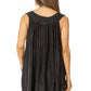 Sakkas Rita Womens Picot Trim V Neck Tank Blouse With Seqins And Embroidery