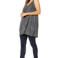 Sakkas Rita Womens Picot Trim V Neck Tank Blouse With Seqins And Embroidery
