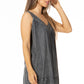 Sakkas Rita Womens Picot Trim V Neck Tank Blouse With Seqins And Embroidery