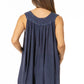 Sakkas Rita Womens Picot Trim V Neck Tank Blouse With Seqins And Embroidery