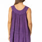 Sakkas Rita Womens Picot Trim V Neck Tank Blouse With Seqins And Embroidery