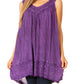 Sakkas Rita Womens Picot Trim V Neck Tank Blouse With Seqins And Embroidery