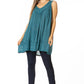 Sakkas Rita Womens Picot Trim V Neck Tank Blouse With Seqins And Embroidery