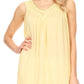 Sakkas Rita Womens Picot Trim V Neck Tank Blouse With Seqins And Embroidery