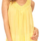 Sakkas Rita Womens Picot Trim V Neck Tank Blouse With Seqins And Embroidery