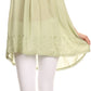 Sakkas Rita Womens Picot Trim V Neck Tank Blouse With Seqins And Embroidery