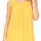 Sakkas Rita Womens Picot Trim V Neck Tank Blouse With Seqins And Embroidery