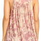 Sakkas Nadiyah Long Scoop Neck Embroidered Tank Top Sleeveless Blouse Shirt Top