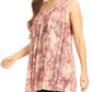 Sakkas Nadiyah Long Scoop Neck Embroidered Tank Top Sleeveless Blouse Shirt Top
