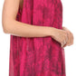 Sakkas Nadiyah Long Scoop Neck Embroidered Tank Top Sleeveless Blouse Shirt Top