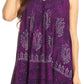Sakkas Nadiyah Long Scoop Neck Embroidered Tank Top Sleeveless Blouse Shirt Top
