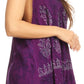 Sakkas Nadiyah Long Scoop Neck Embroidered Tank Top Sleeveless Blouse Shirt Top