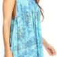 Sakkas Nadiyah Long Scoop Neck Embroidered Tank Top Sleeveless Blouse Shirt Top