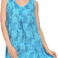 Sakkas Nadiyah Long Scoop Neck Embroidered Tank Top Sleeveless Blouse Shirt Top