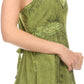 Sakkas Julaeya Embroidered Adjustable Circle Spaghetti Strap Blouse Shirt Top