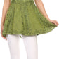 Sakkas Julaeya Embroidered Adjustable Circle Spaghetti Strap Blouse Shirt Top