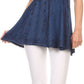 Sakkas Julaeya Embroidered Adjustable Circle Spaghetti Strap Blouse Shirt Top