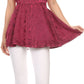 Sakkas Julaeya Embroidered Adjustable Circle Spaghetti Strap Blouse Shirt Top