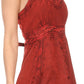 Sakkas Julaeya Embroidered Adjustable Circle Spaghetti Strap Blouse Shirt Top