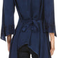 Sakkas Gella Button Down Blouse Top With Bell Sleeves And Handkerchief Sides