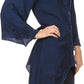 Sakkas Gella Button Down Blouse Top With Bell Sleeves And Handkerchief Sides