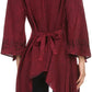 Sakkas Gella Button Down Blouse Top With Bell Sleeves And Handkerchief Sides