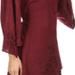 Sakkas Gella Button Down Blouse Top With Bell Sleeves And Handkerchief Sides