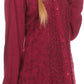 Sakkas Fedella Deep Scoop Neck Long Sleeve Blouse Top With Adjustable Back Straps