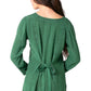Sakkas Fedella Deep Scoop Neck Long Sleeve Blouse Top With Adjustable Back Straps