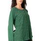 Sakkas Fedella Deep Scoop Neck Long Sleeve Blouse Top With Adjustable Back Straps