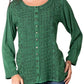 Sakkas Fedella Deep Scoop Neck Long Sleeve Blouse Top With Adjustable Back Straps
