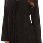 Sakkas Caylyan Long Adjustable Embroidered Long Sleeve Blouse With Corset Top