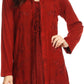 Sakkas Caylyan Long Adjustable Embroidered Long Sleeve Blouse With Corset Top