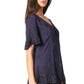 Sakkas Sayle Long Star Embroidered Blouse Shirt Top With Button Front And Ruffles